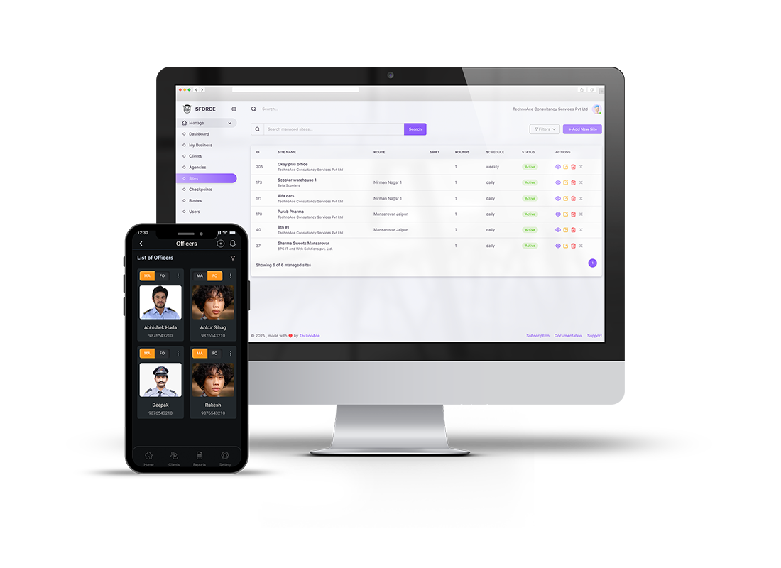 SecurityForce Dashboard